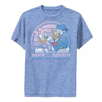 Футболка Disney's «Микки Маус и друзья» для мальчиков 8–20 лет с изображением Дональда и Дейзи на подкладке и портретной графикой Disney