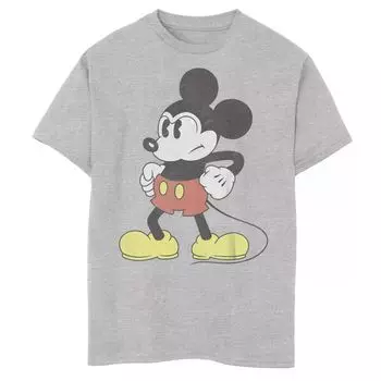 Футболка Disney's «Микки Маус и друзья» для мальчиков 8–20 лет с Микки Маусом и графическим рисунком «Ворчливый Микки Маус» в стиле ретро Disney