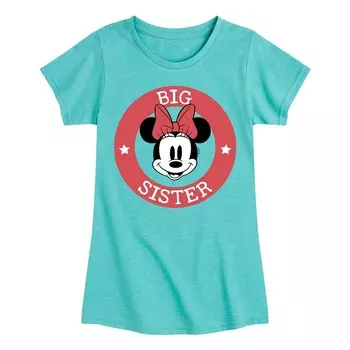 Футболка Disney's Minnie Mouse для девочек 7–16 лет с рисунком «Большая сестра» Licensed Character, синий