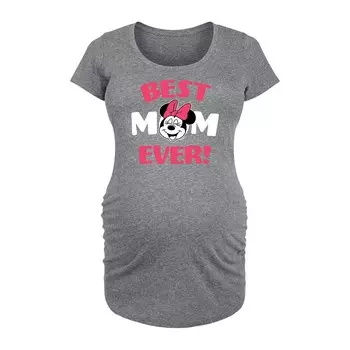 Футболка Disney's Minnie Mouse Maternity Best Mom с рисунком, цвет Heather Gray