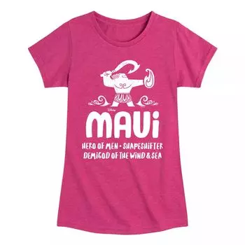 Футболка Disney's Moana Girls 7–16 Maui Hero Of Men с графическим рисунком Licensed Character