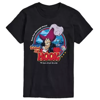 Футболка Disney's Peter Pan Big & Tall Wicked Left Hook с рисунком Licensed Character, черный