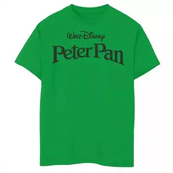 Футболка Disney's Peter Pan для мальчиков 8–20 лет с простым названием и графическим логотипом Licensed Character