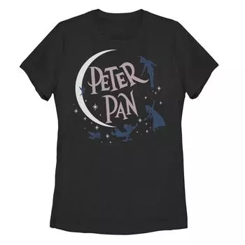 Футболка Disney's Peter Pan Juniors с силуэтом полумесяца и групповым изображением Licensed Character