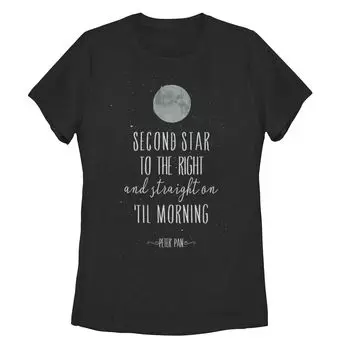 Футболка Disney's Peter Pan Second Star To The Right Moon & Stars для юниоров Licensed Character