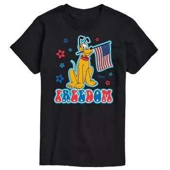 Футболка Disney's Pluto Big & Tall Freedom с рисунком свободы License, черный