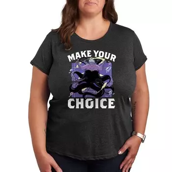 Футболка Disney's «Русалочка Урсула» с рисунком манги большого размера, цвет Heather Charcoal