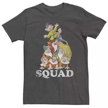 Футболка Disney's Snow White Seven and the Seven Dwarfs Big & Tall Squad, цвет Charcoal Heather