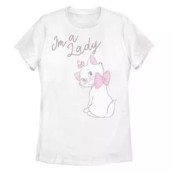 Футболка Disney's The Aristocats Juniors' Kitten Marie I'm A Lady с рисунком Licensed Character