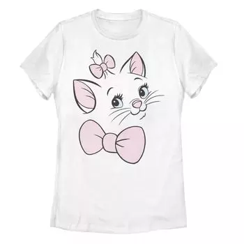 Футболка Disney's The Aristocats Juniors' Marie Cute Kitten с изображением мордочки вверх и крупным планом Licensed Character