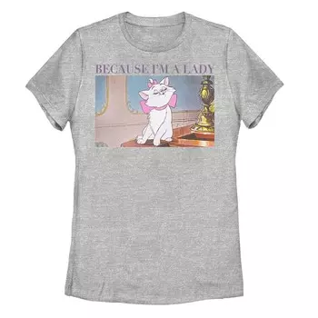 Футболка Disney's The Aristocats Marie, потому что я леди с портретом для юниоров Licensed Character, цвет Athletic Heather