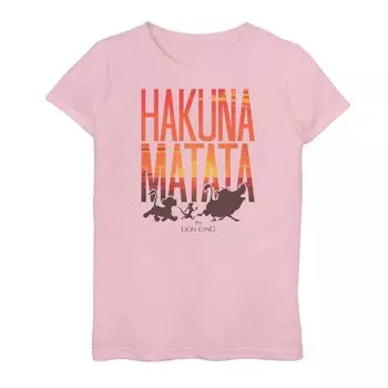 Футболка Disney's The Lion King для девочек 7–16 лет Hakuna Matata Trio Sunset Licensed Character