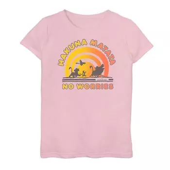Футболка Disney's The Lion King для девочек 7–16 лет с градиентом No Worries Trio Licensed Character