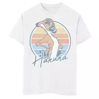 Футболка Disney's The Lion King для мальчиков 8–20 лет с портретом Тимона Хакуна и графическим рисунком в стиле ретро Disney