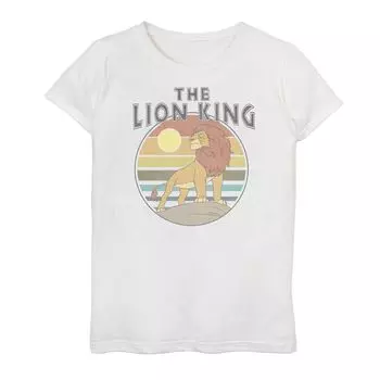 Футболка Disney's The Lion King Simba для девочек 7–16 лет в стиле ретро с закатом Licensed Character
