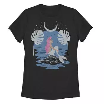 Футболка Disney's The Little Mermaid Junior с профилем Ариэль в ночном небе Licensed Character