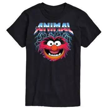 Футболка Disney's The Muppets Big & Tall Animal Rock с рисунком Licensed Character, черный