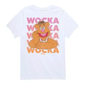 Футболка Disney's The Muppets Fozzie Bear для мальчиков 8–20 Wocka Wocka с повторяющимся рисунком Disney, белый