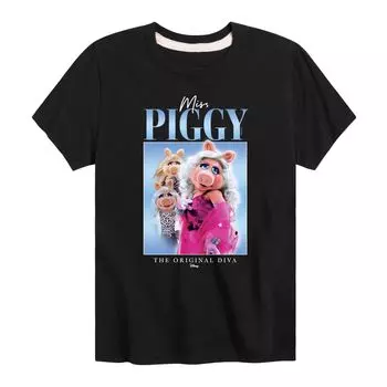 Футболка Disney's The Muppets Miss Piggy Boys 8–20 OG с рисунком Diva Disney, черный