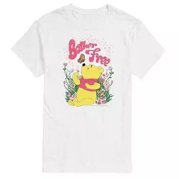 Футболка Disney's Winnie the Pooh Big & Tall Bother с элементами цветов Licensed Character, белый