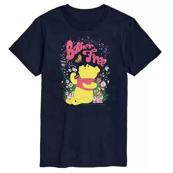 Футболка Disney's Winnie the Pooh Big & Tall Bother с элементами цветов Licensed Character, синий