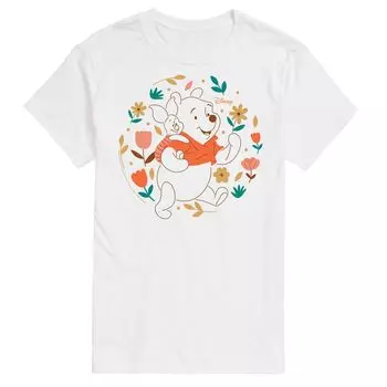 Футболка Disney's Winnie the Pooh Big & Tall Piglet Flowers с рисунком Licensed Character