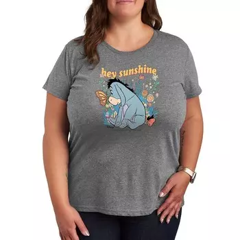 Футболка Disney's Winnie The Pooh Eeyore Plus с рисунком Hey Sunshine, цвет Heather Gray
