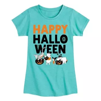 Футболка Disney's Winnie The Pooh Happy Halloween для девочек Licensed Character, синий