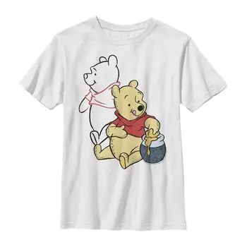 Футболка Disney's Winnie the Pooh с графическим рисунком и портретом для мальчиков 8–20 лет Disney, белый