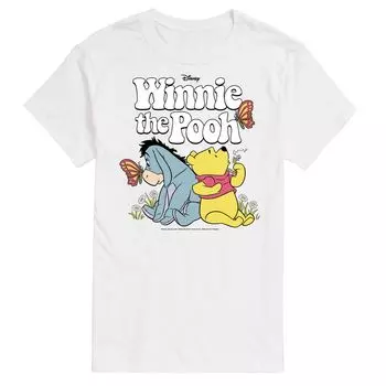 Футболка Disney's Winnie the Pooh с изображением больших и высоких ретро-персонажей Licensed Character, белый