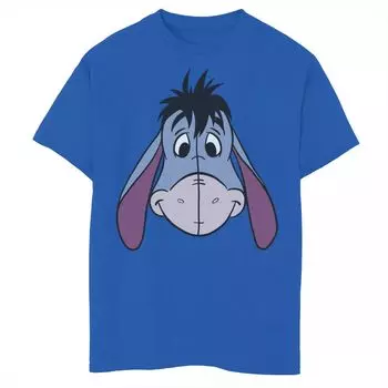 Футболка Disney's Winnie The Pooh с рисунком «Иа» для мальчиков 8–20 лет и большим лицом Disney