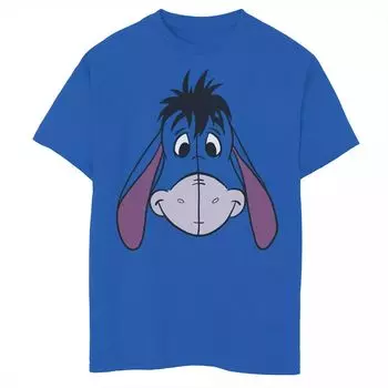 Футболка Disney's Winnie The Pooh с рисунком «Иа» для мальчиков 8–20 лет и большим лицом Disney