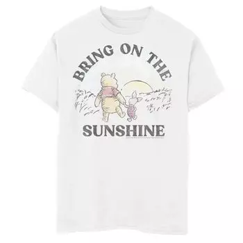 Футболка Disney's Winnie the Pooh с рисунком «Пятачок и Пух для мальчиков 8–20 лет» приносит солнышко Disney