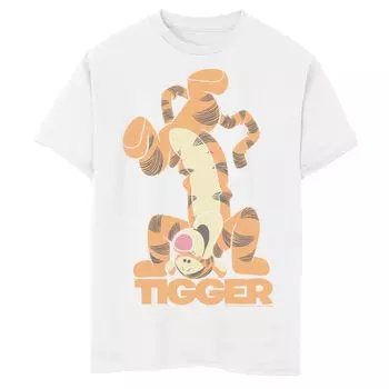 Футболка Disney's Winnie the Pooh с рисунком прыгающего тигра для мальчиков 8–20 лет Disney, белый