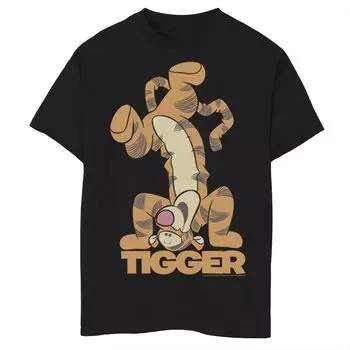 Футболка Disney's Winnie the Pooh с рисунком прыгающего тигра для мальчиков 8–20 лет Disney, черный