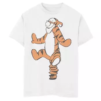 Футболка Disney's Winnie the Pooh с рисунком тигра для мальчиков 8–20 лет Disney, белый