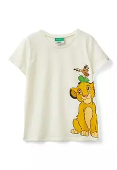 Футболка ©DISNEY SIMBA AND TIMON United Colors of Benetton, белый