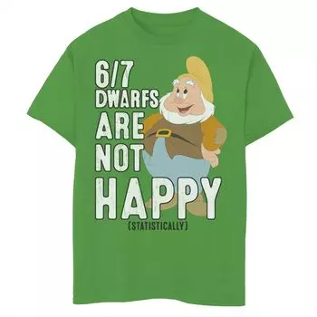 Футболка Disney Snow White Not Happy Dwarfs для мальчиков 8–20 лет Licensed Character