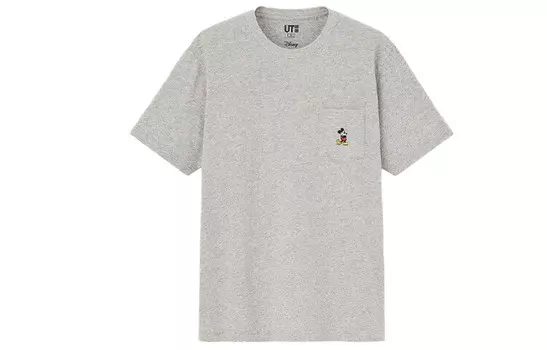 Футболка Disney X Disney Co-brand, унисекс, серая Uniqlo, серый