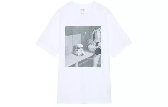 Футболка Disney X Disney Co-branded SS23 унисекс белая Uniqlo, белый