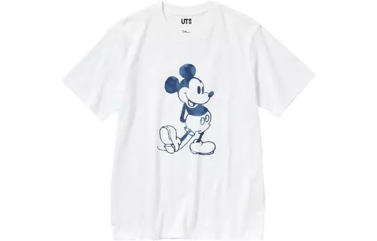 Футболка Disney X унисекс белая Uniqlo, белый