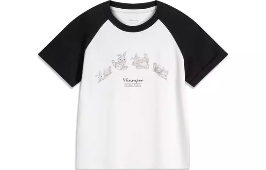 Футболка Disney женская молочно-черная Lining