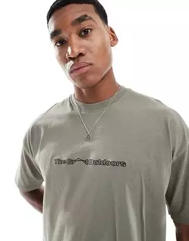 Футболка для активного отдыха цвета темного хаки New Look