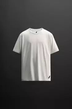 Футболка для базовых тренировок ZARA, светло-серый