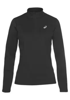Футболка для бега Asics "CORE LS 1/2 ZIP WINTER TOP", черный
