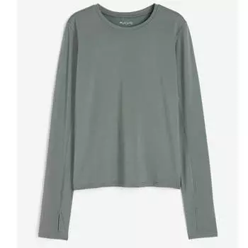 Футболка для бега H&M DryMove, темно-зеленый