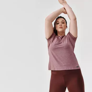 Футболка для бега Run Soft KALENJI, серо-фиолетовый