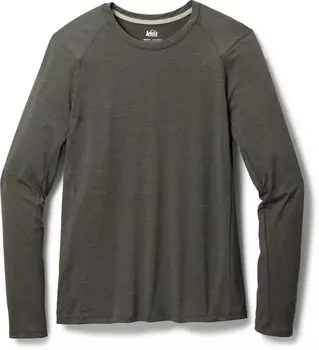 Футболка для бега с длинными рукавами Swiftland — мужская REI Co-op, черный