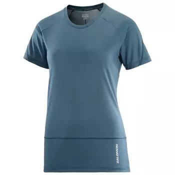Футболка для бега Salomon Cross Run S/S Tee, цвет Midnight Navy