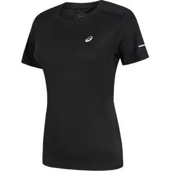 Футболка для бега женская черная Asics